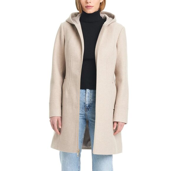 Tan , Ladies' Hooded Full-Zip ,Vince Camuto‎ - Picture 2 of 10